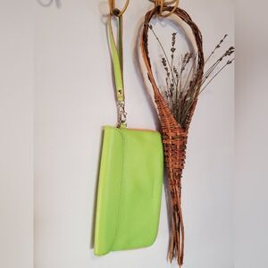 Lime Green Wristlet Clutch